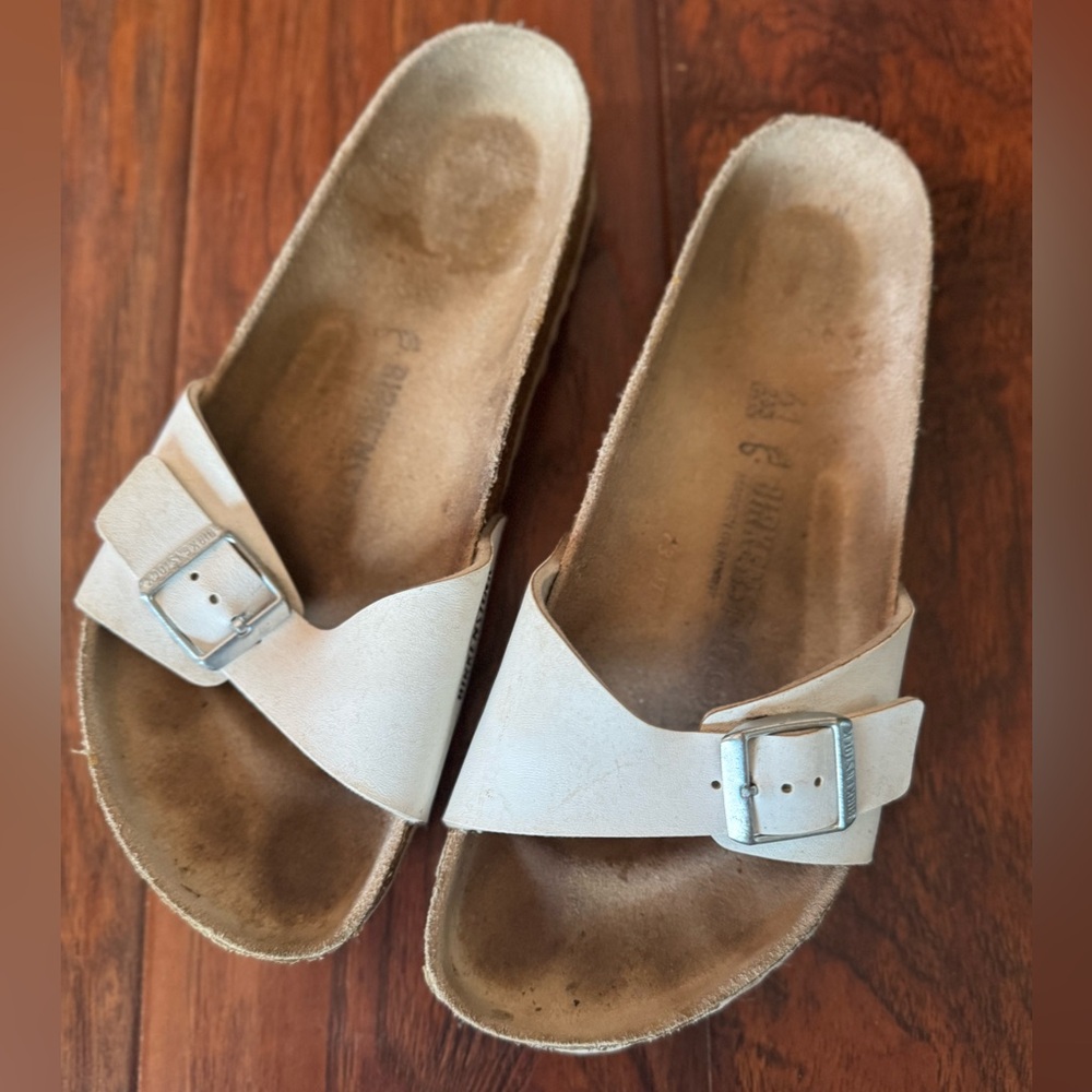 White Madrid Birkenstocks